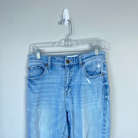 PISTOLA Lennon High Waist Ankle Raw Hem Distressed Light Wash Jeans Size 27 - Picture 3 of 9